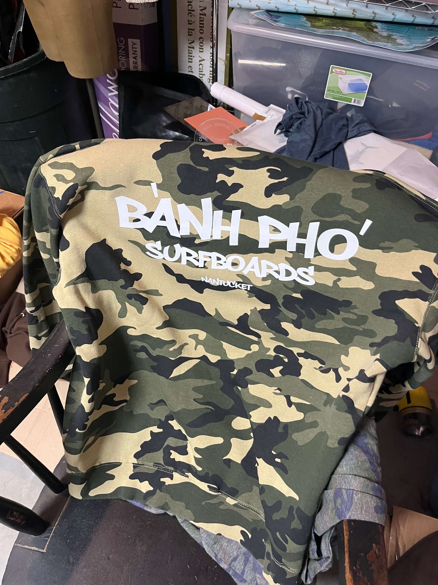Text Camo Hoodie