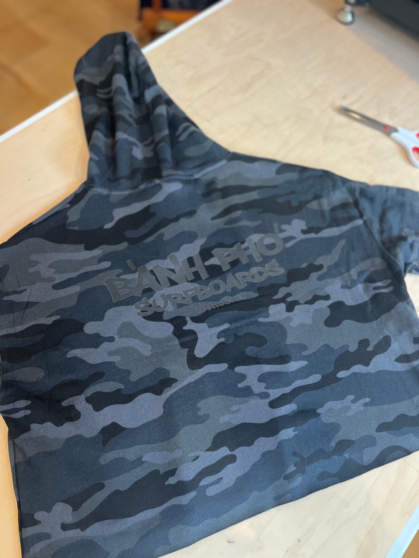 Black Ops Crop Top Hoodie