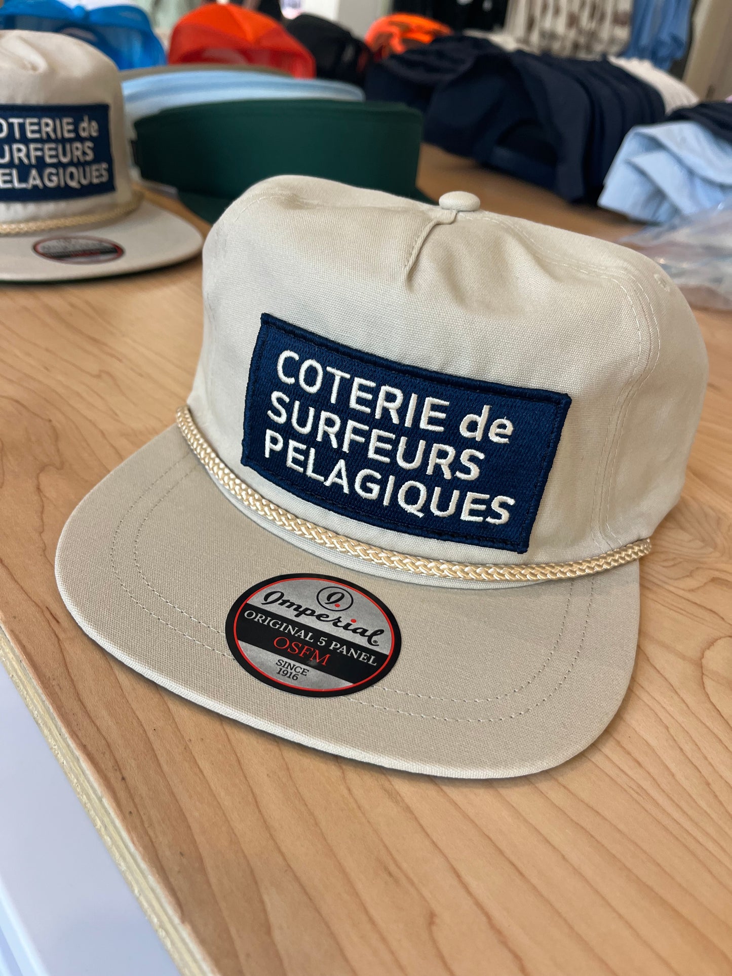 Coterie tan rope cap