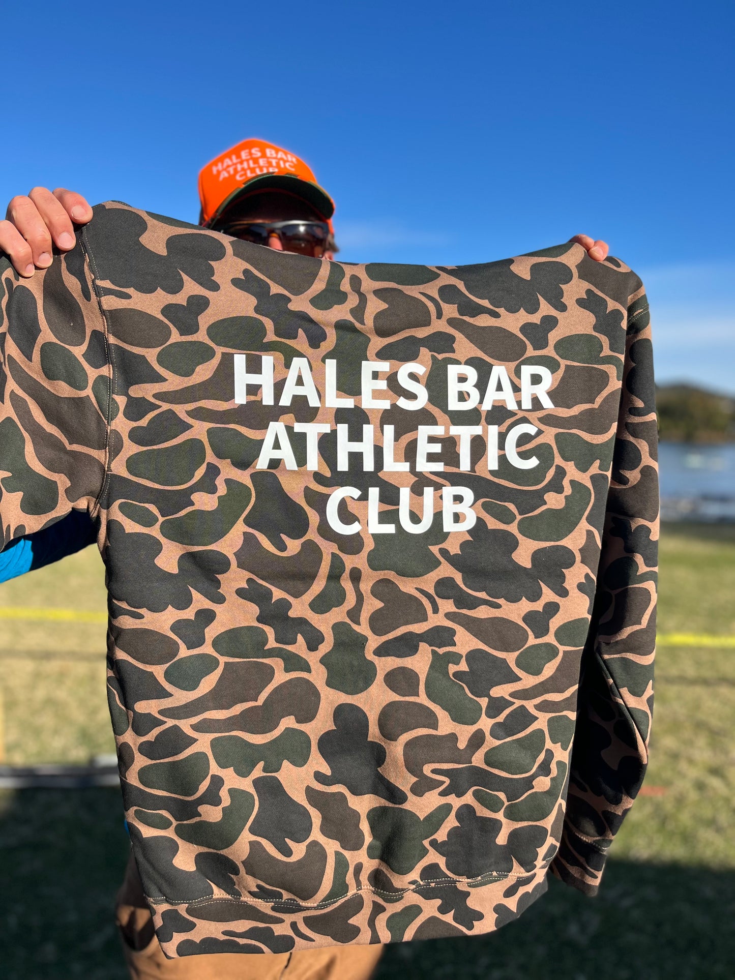 Duck camo HBAC pullover hoodie.